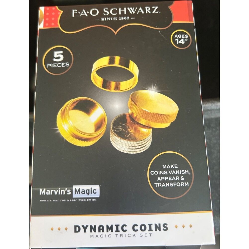 Fao Schwarz Dynamic Coins Magic Trick Set NEW IN BOX